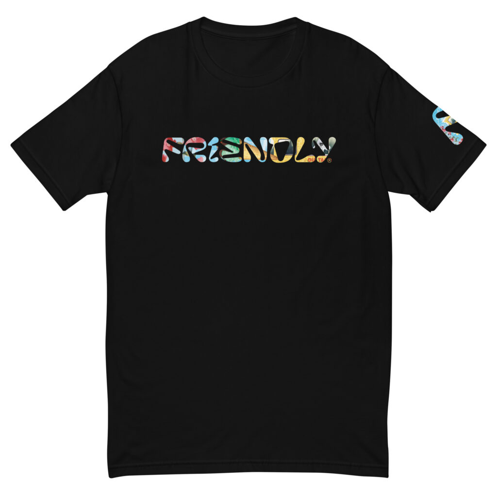 Black Friendly Gear T-shirt with logo and cheetah print ice cream truck