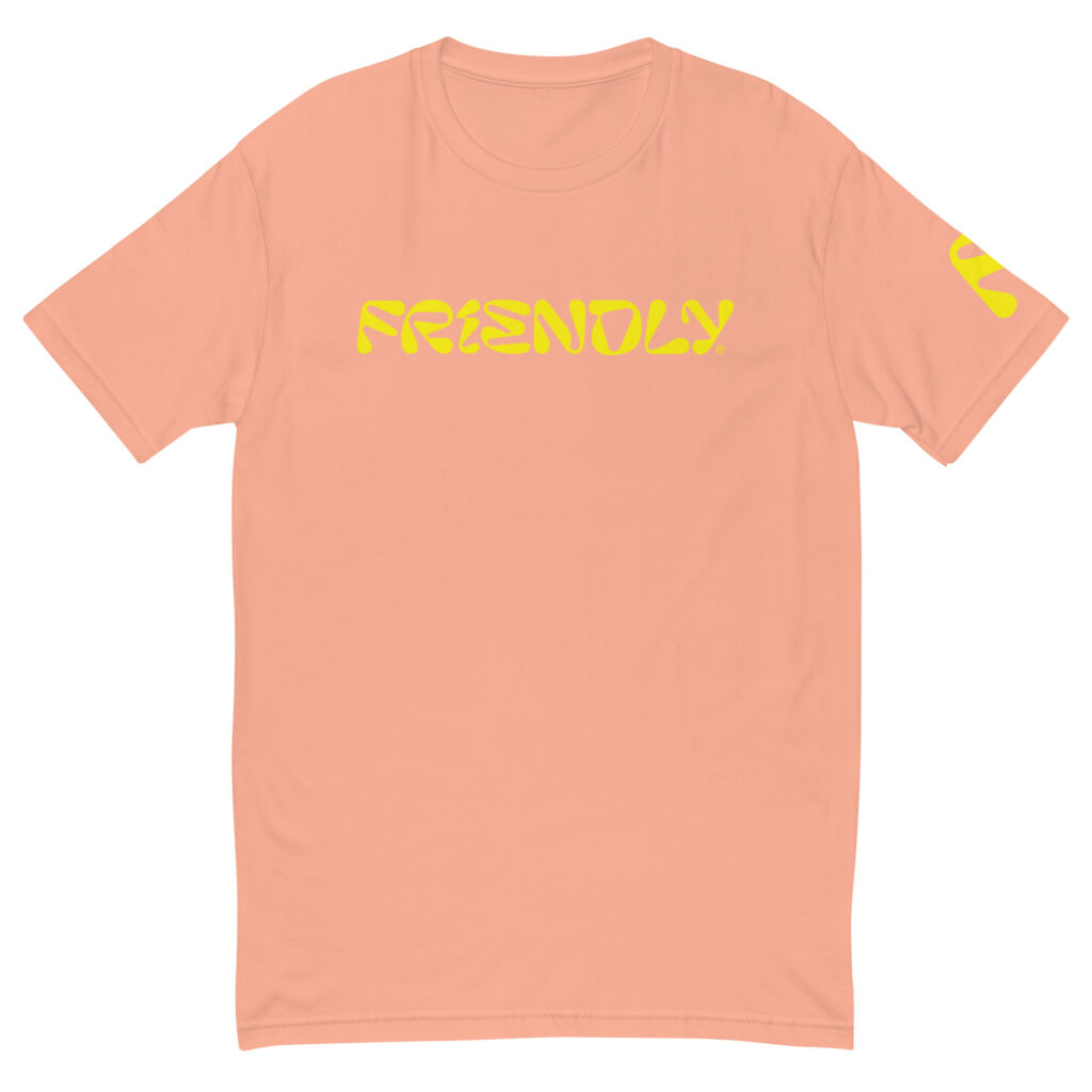 Desert Pink Friendly Gear T-shirt with logo