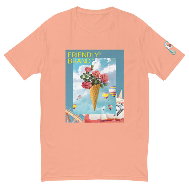 Desert Pink Friendly Gear T-shirt with roses and hot air balloons