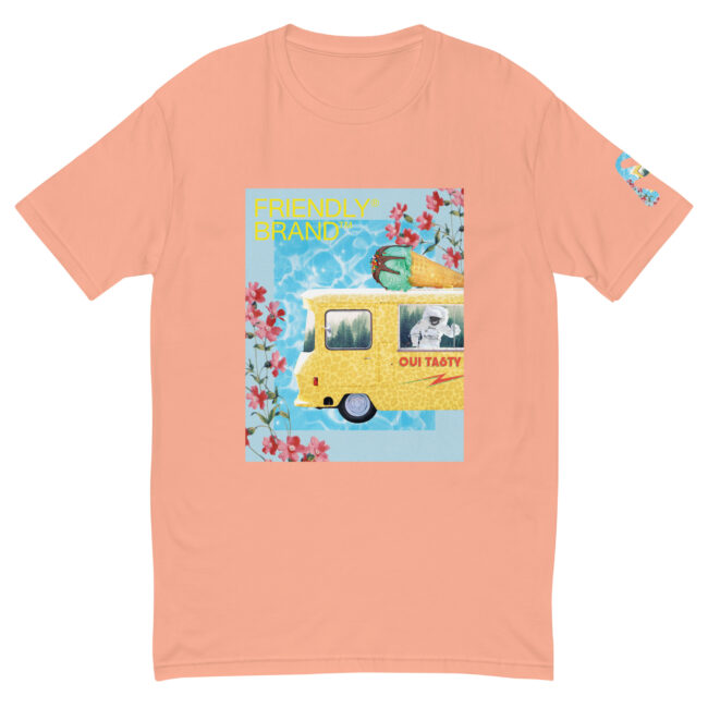 Desert Pink Friendly Gear T-shirt with cheetah print ice cream truck