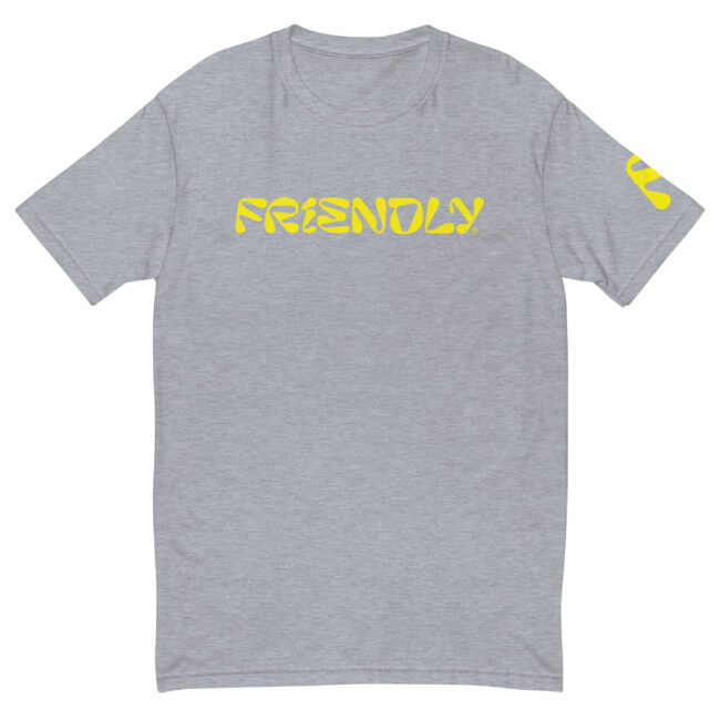 Grey Friendly Gear T-shirt with logo