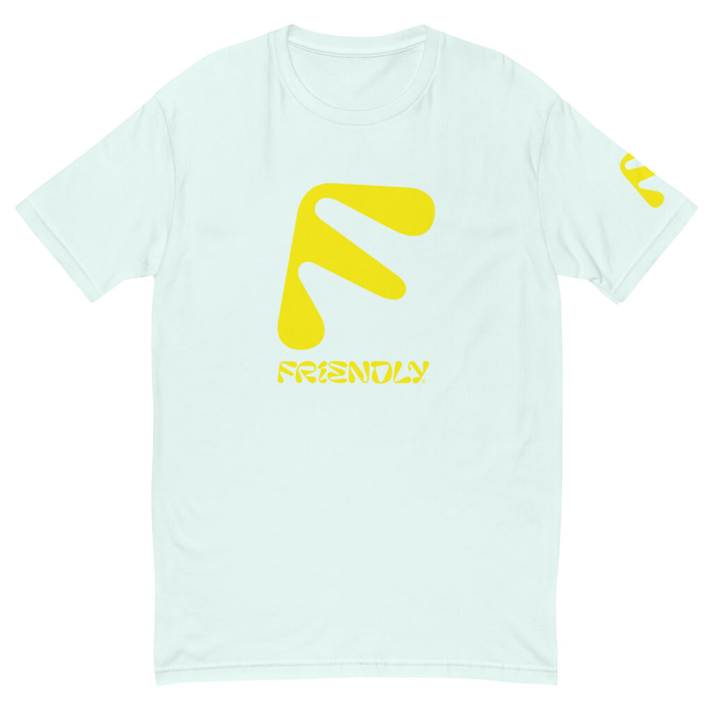 Light Blue Friendly Gear T-shirt with F logo