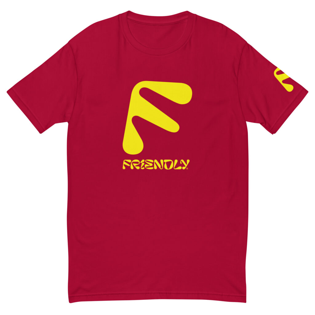 Red Friendly Gear T-shirt with F logo