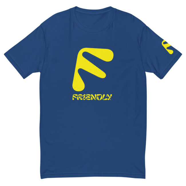 Blue Friendly Gear T-shirt with F logo