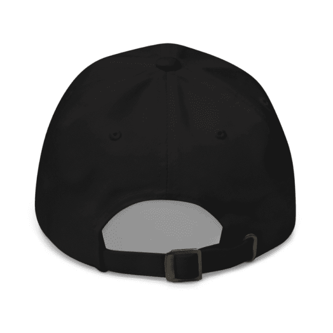 Black Friendly Gear Dad Hat with logo