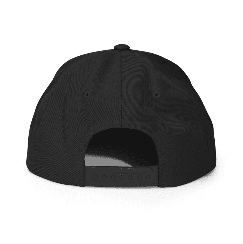 Black Friendly Gear Snapback Hat with logo