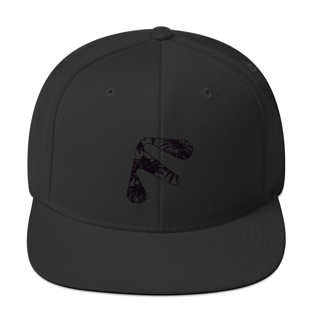 Black Friendly Gear Snapback Hat with logo - Black