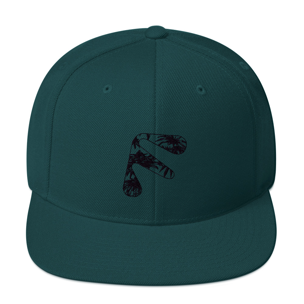 Green Friendly Gear Snapback Hat with logo - Black