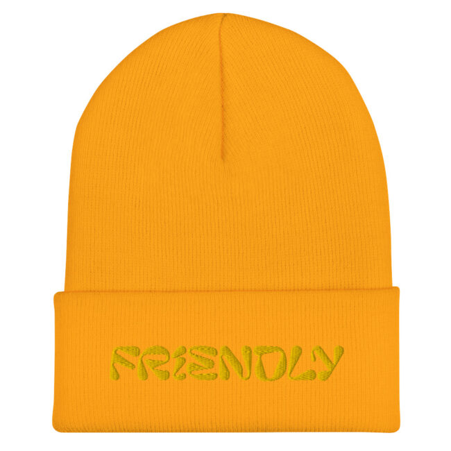 Yellow Friendly Gear Beanie with logo - Yellow